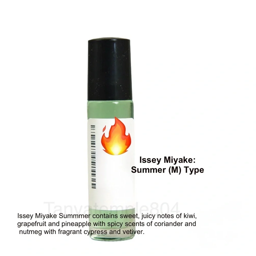 Issey Miyake: Summer (M) Type 1/3 Glass Rollerball Long lasting fragrance oil.